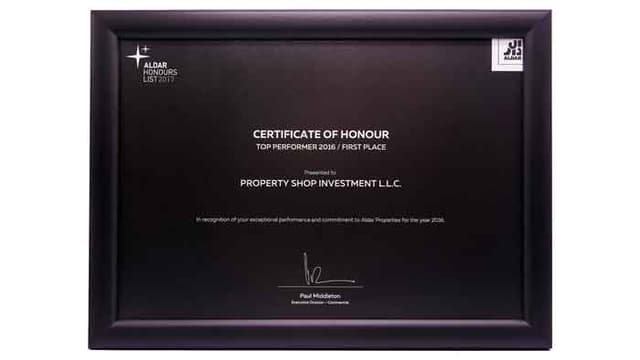 Top Performing Agency 1st Place - 2016