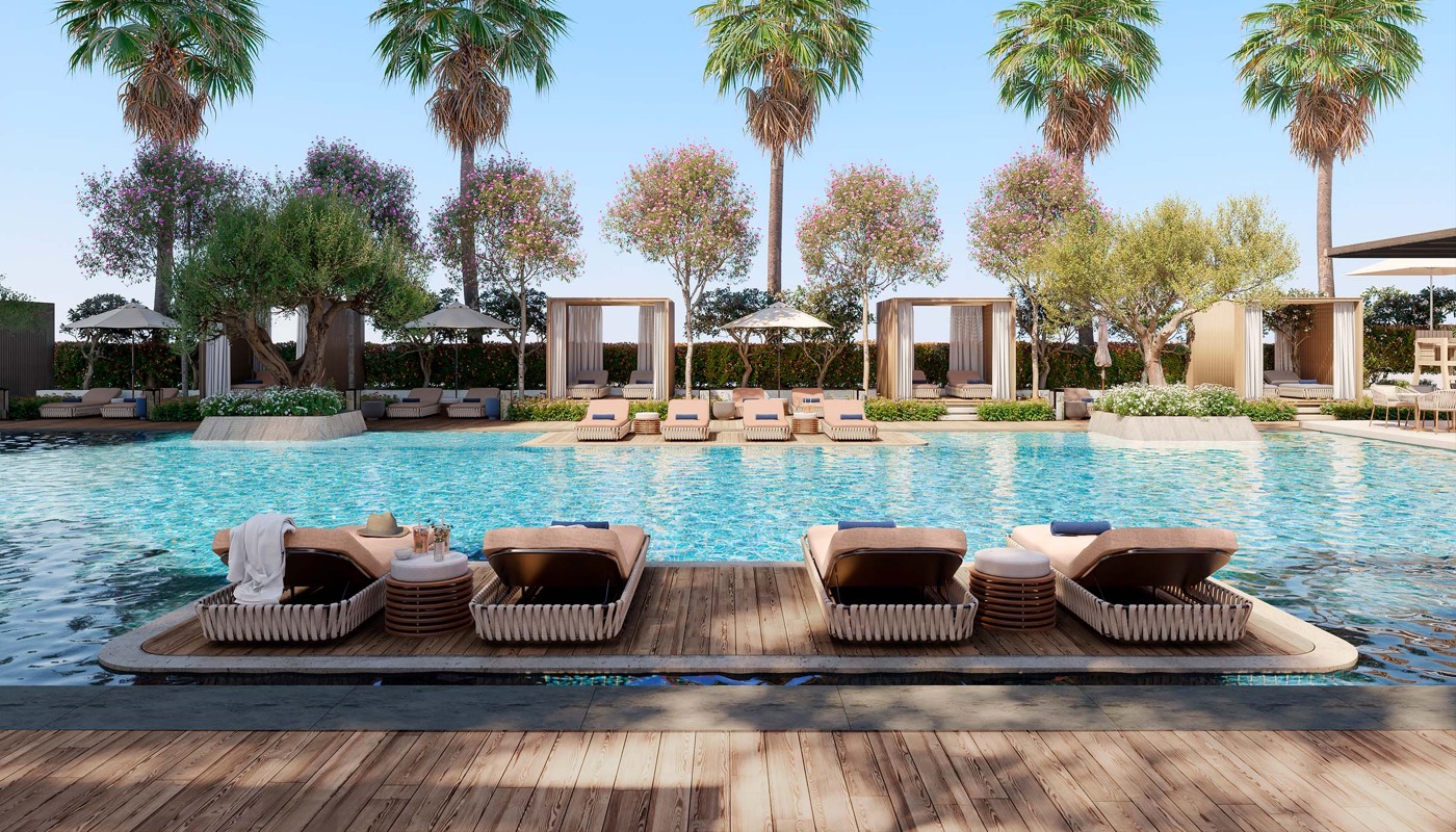 Resort-style pool in a UAE community